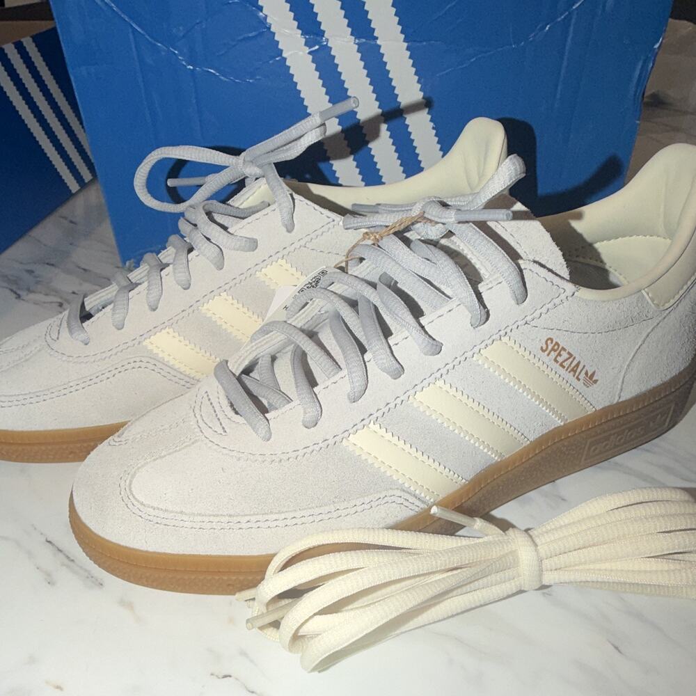 adidas Handball Spezial Men's Low Top Suede Sneakers Gray/White/Gum IF7086